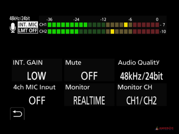 GH6 có khả năng thu âm lên đến 4 kênh